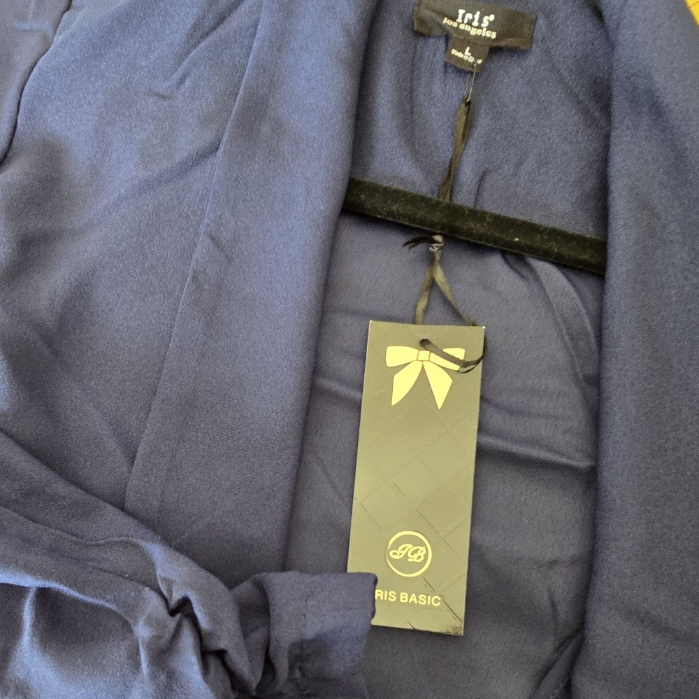 NWT Iris Navy Open-Front Blazer - Picture 7 of 10